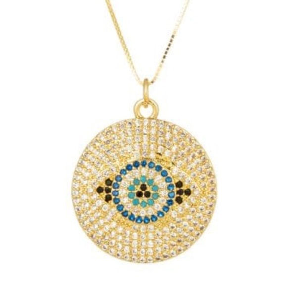 NEW! EYE CANDY Evil Eye 14kt Gold Over Sterling Silver 925 - Picture 9 of 9